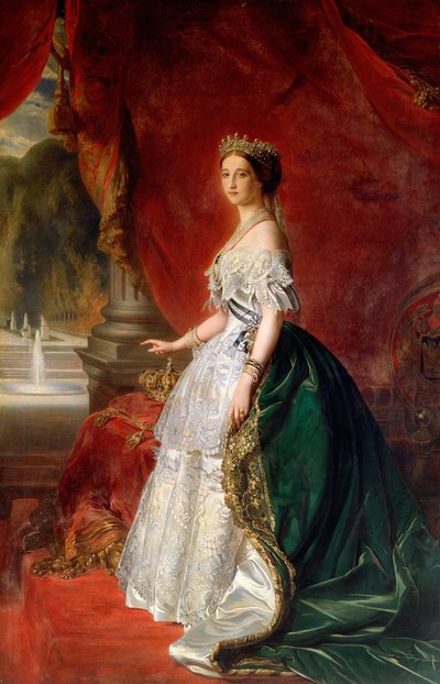 Portrait of Empress Eugenie of France (1826-1920) by Austrian School